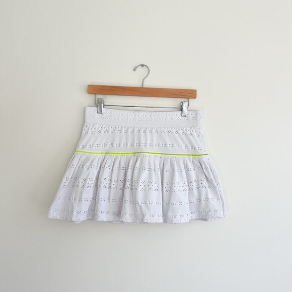 Veronica Beard L’etoile Sport White Eyelet Pointelle Knit Athletic Tennis Skort - Picture 4 of 10